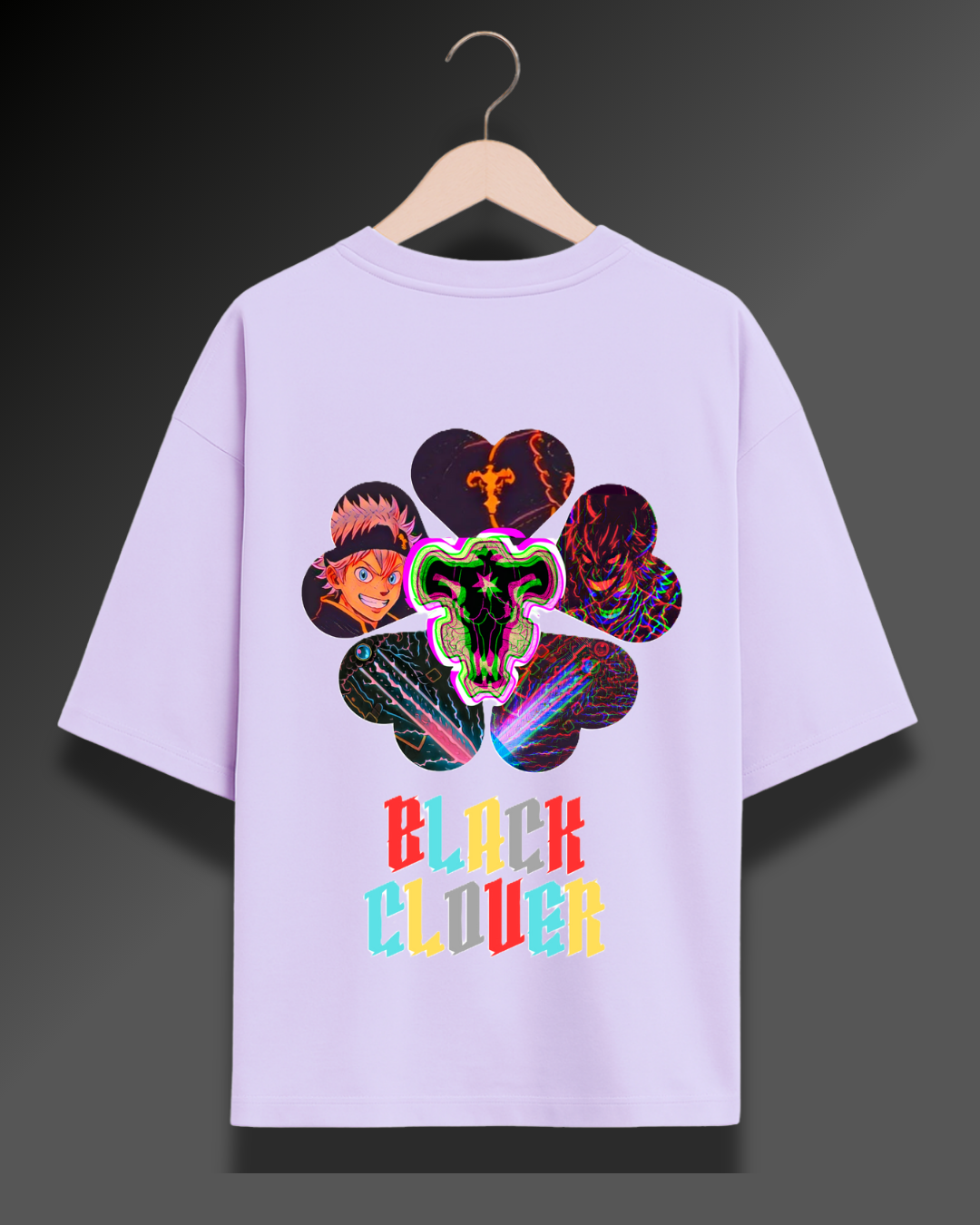 Black Clover Psychedelic - 280 GSM Premium Cotton