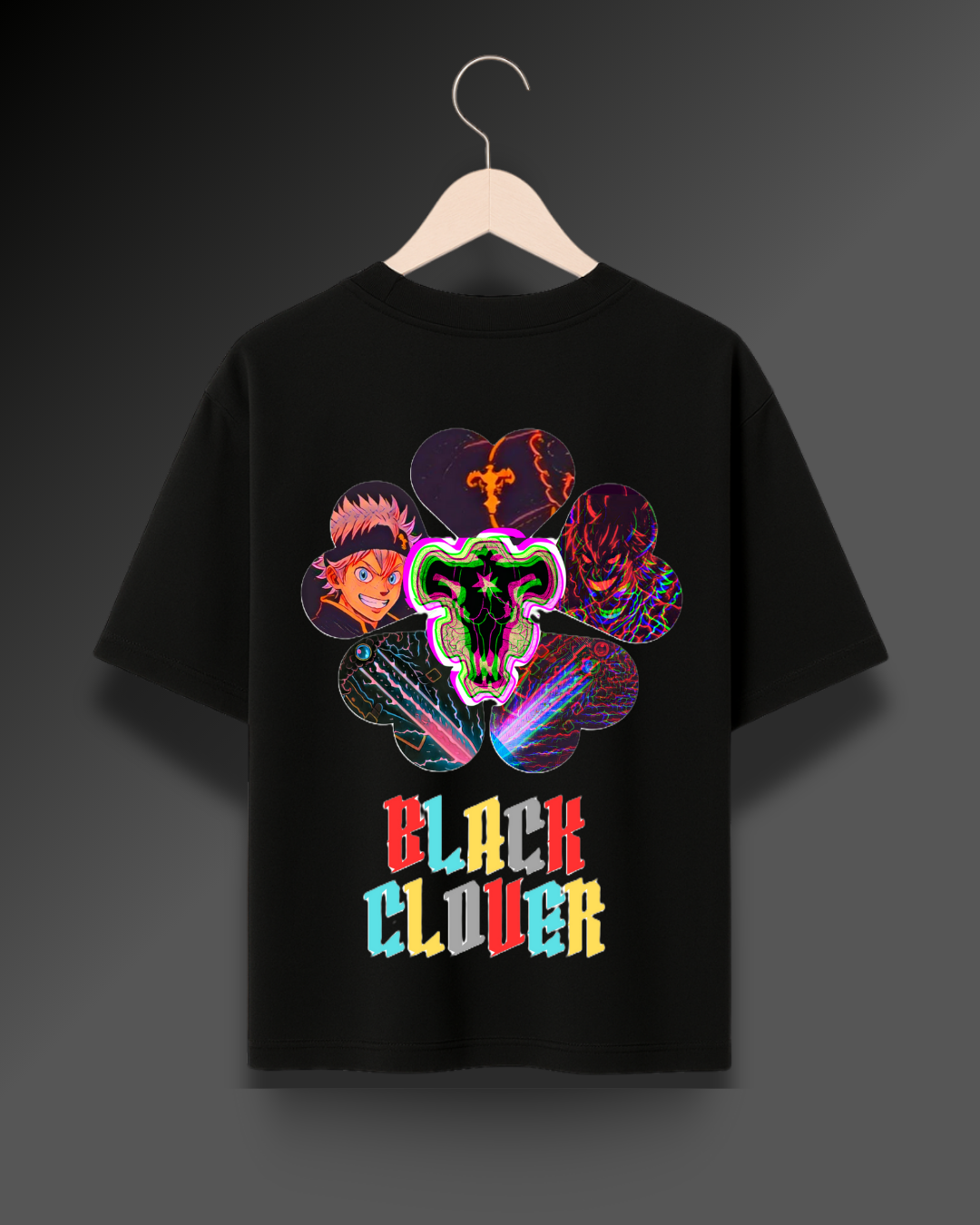 Black Clover Psychedelic - 280 GSM Premium Cotton