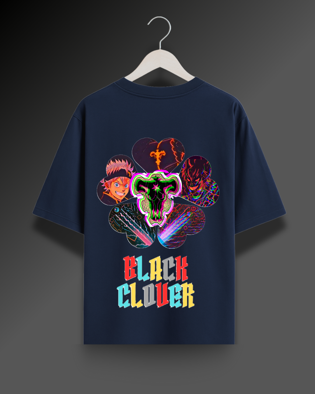 Black Clover Psychedelic - 280 GSM Premium Cotton