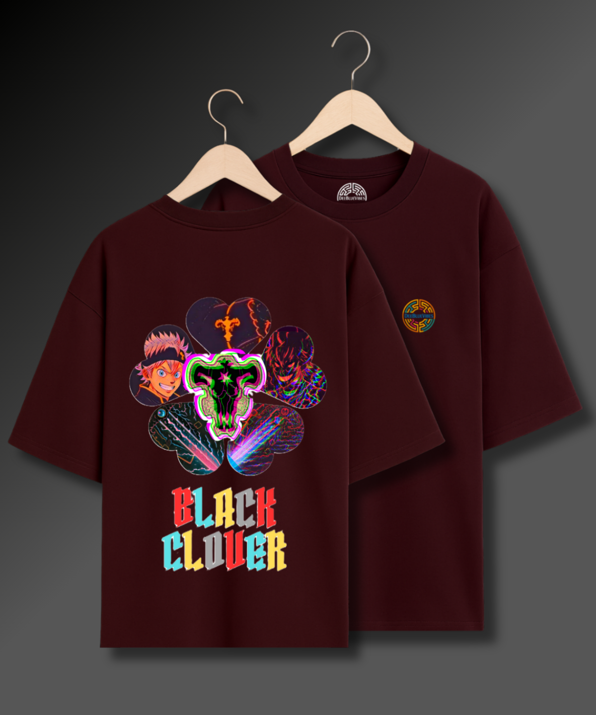 Black Clover Psychedelic - 280 GSM Premium Cotton